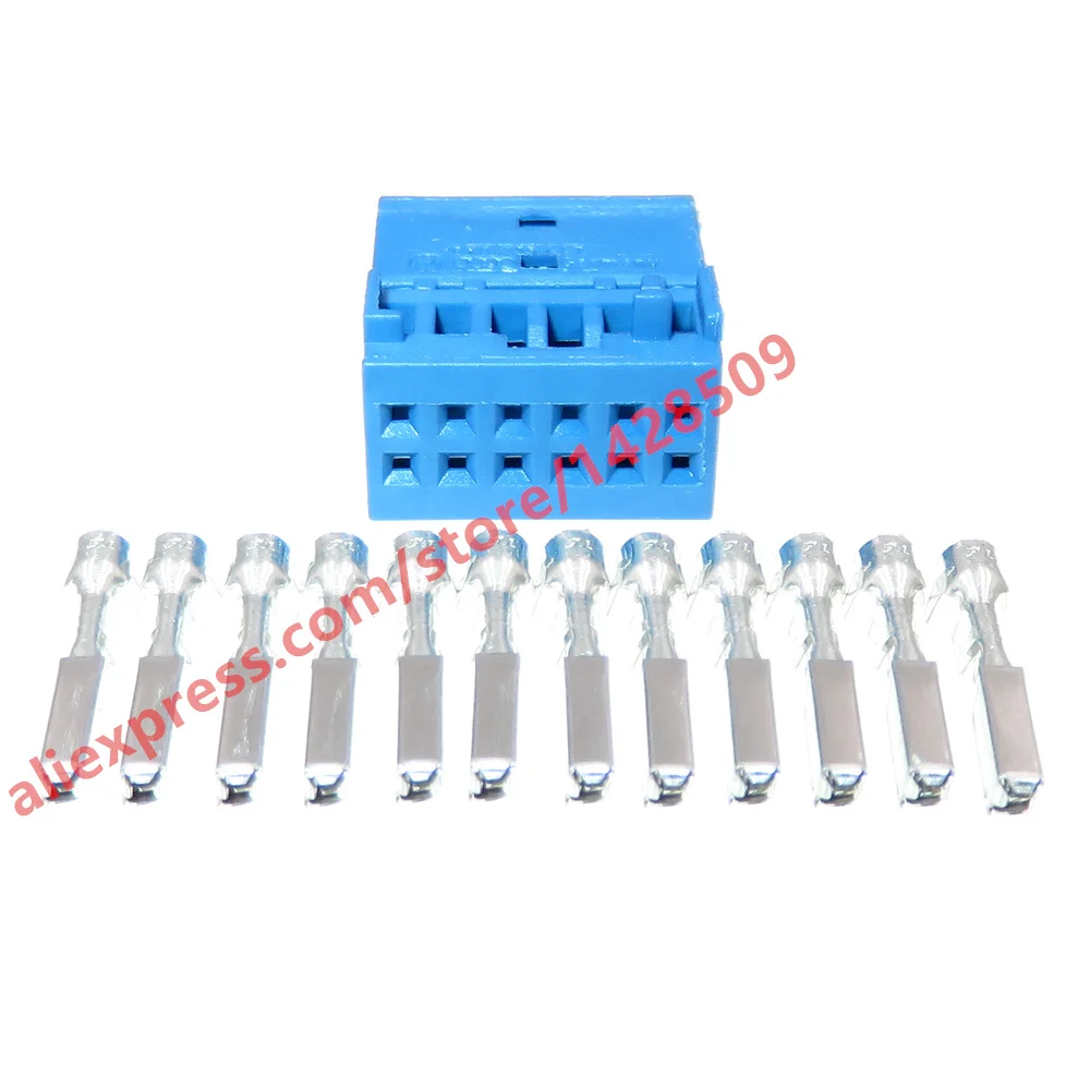 1 Set 12 Pin Miniature Electric Cable Socket Automobile Unsealed Adapter 1564491-1 8X0035447 0.6 Series Auto Wire Connector