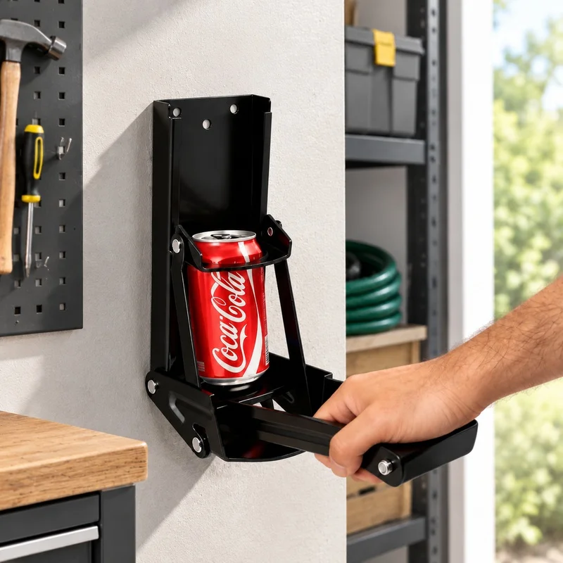 Sturdy Metal Can Crusher for 16oz Aluminum Bottles - Durable Recycling Tool for Soda, Beer, and Sparkling Water