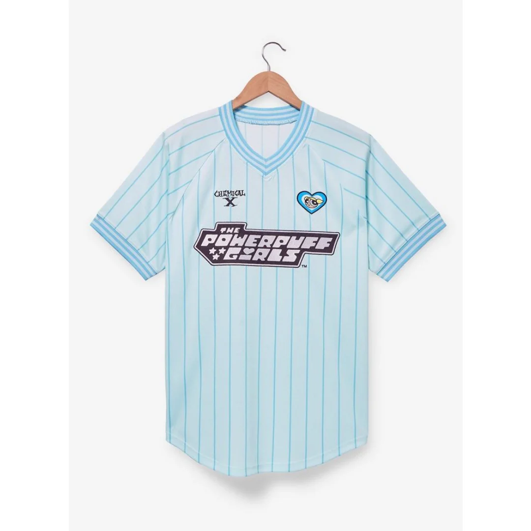 Das gestreifte Baseball-Trikot der Powerpuff Girls im Y2K-Anime-Stil, ein Unisex-Streetwear-Oberteil, ein Sommer-Sport-T-Shirt für Herren, Kinderkleidung, Damen-T-Shirt. – Detail 5