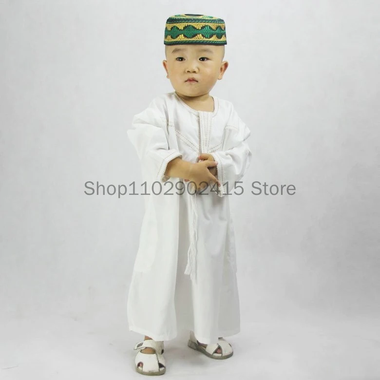 Baby Boy Muslim Arabic Islamic Clothing Jubba Dress Children Saudi Arabia Thobe Robes Kid Musulman Kaftan Outfit Galabia Costume