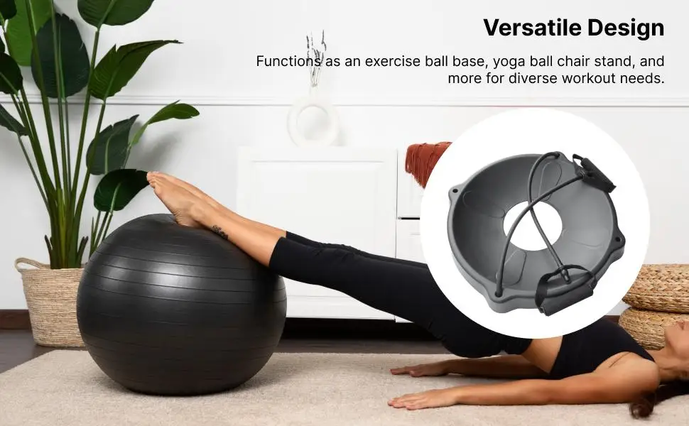 Support de ballon d'équilibre robuste pour yoga, pilates, fitness, maison, bureau, équipement d'entraînement