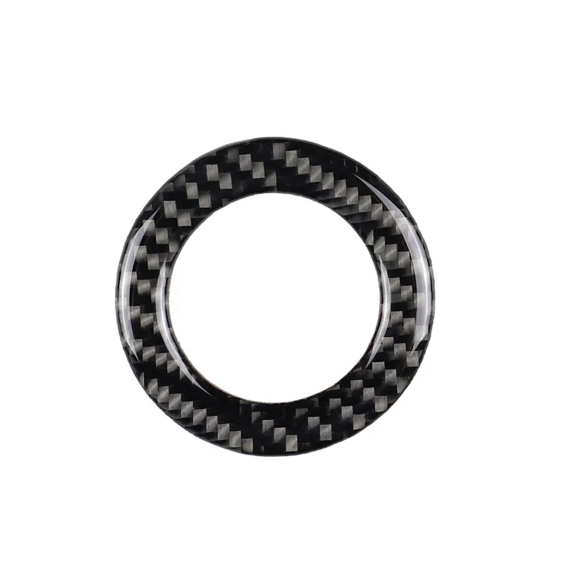 For VW Golf  6 7 MK6 MK7 Jetta MK5 Passat B6 B7 Polo Touareg Skoda Octavia Fabia Car Carbon Fiber Steering Wheel Logo Cover Trim view 2
