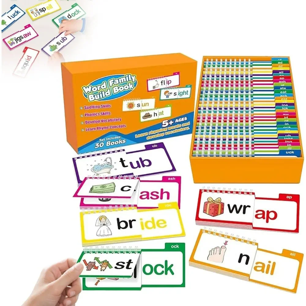 30-libri-di-lettura-e-rima-schede-flash-per-famiglie-di-parole-schede-flash-per-vocabolario-abc-giochi-di-lettura-educativi-per-bambini