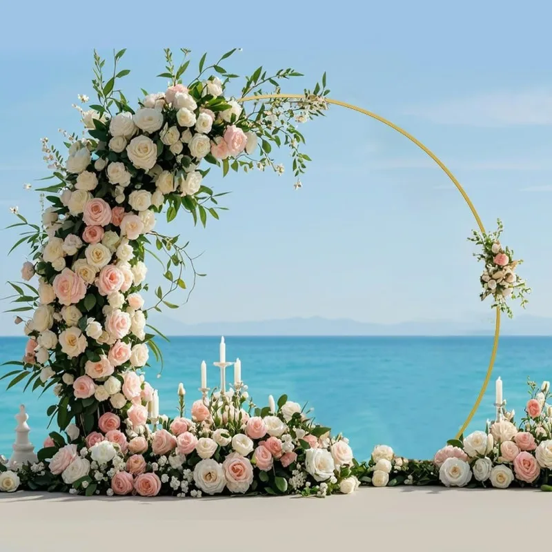 

Circular Arch Wedding Birthday Party Event Venue Decoration Wedding Flower Frame Shooting Background Prop Support