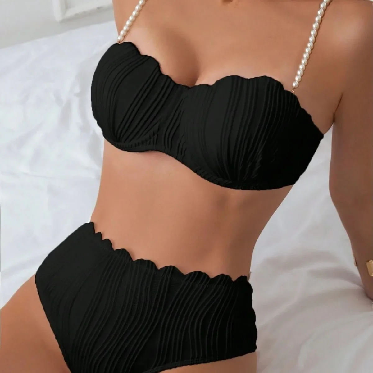 

2025 женский костюм-бикини из 2 предметов, купальники для девочек, летняя мода, купальники, повседневная пляжная одежда