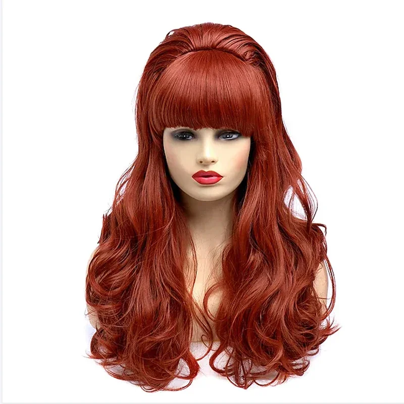 11Color Anime Beehive Womens Long Blonde Curly Synthetic Hair Cosplay Wigs Heat Resistant