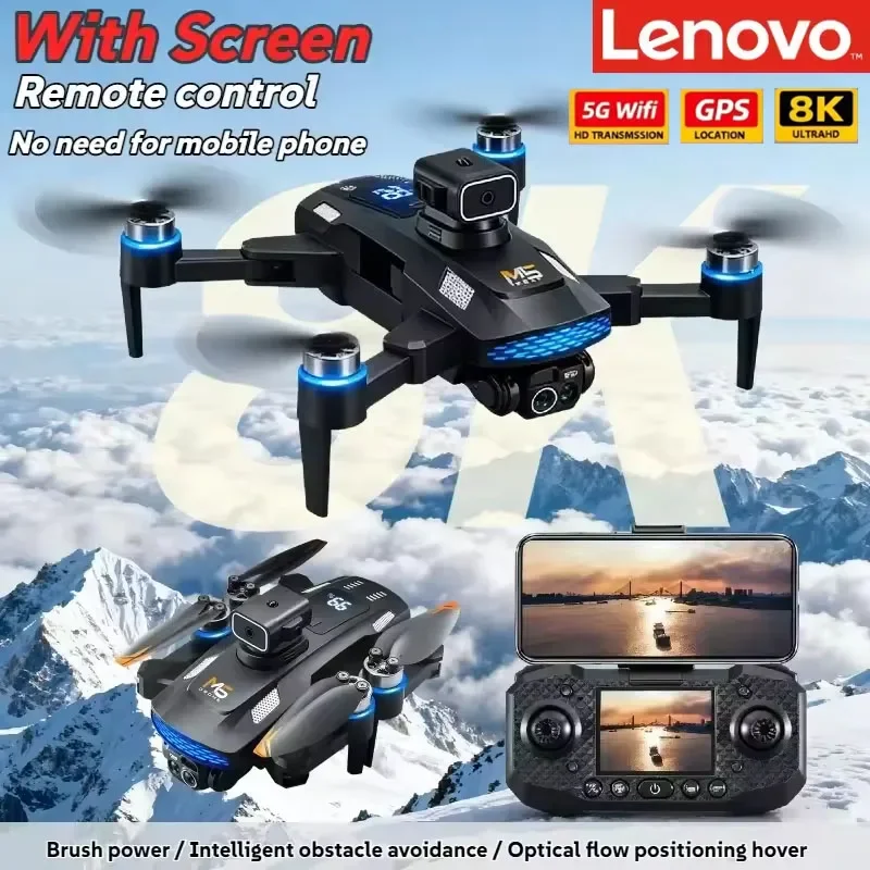 

Lenovo M6 Drone 8K HD Aerial Photography Drone 5G WIFI FPV With Screen Remote Control 4K Professional RC Quadcopter Foldable UAV
