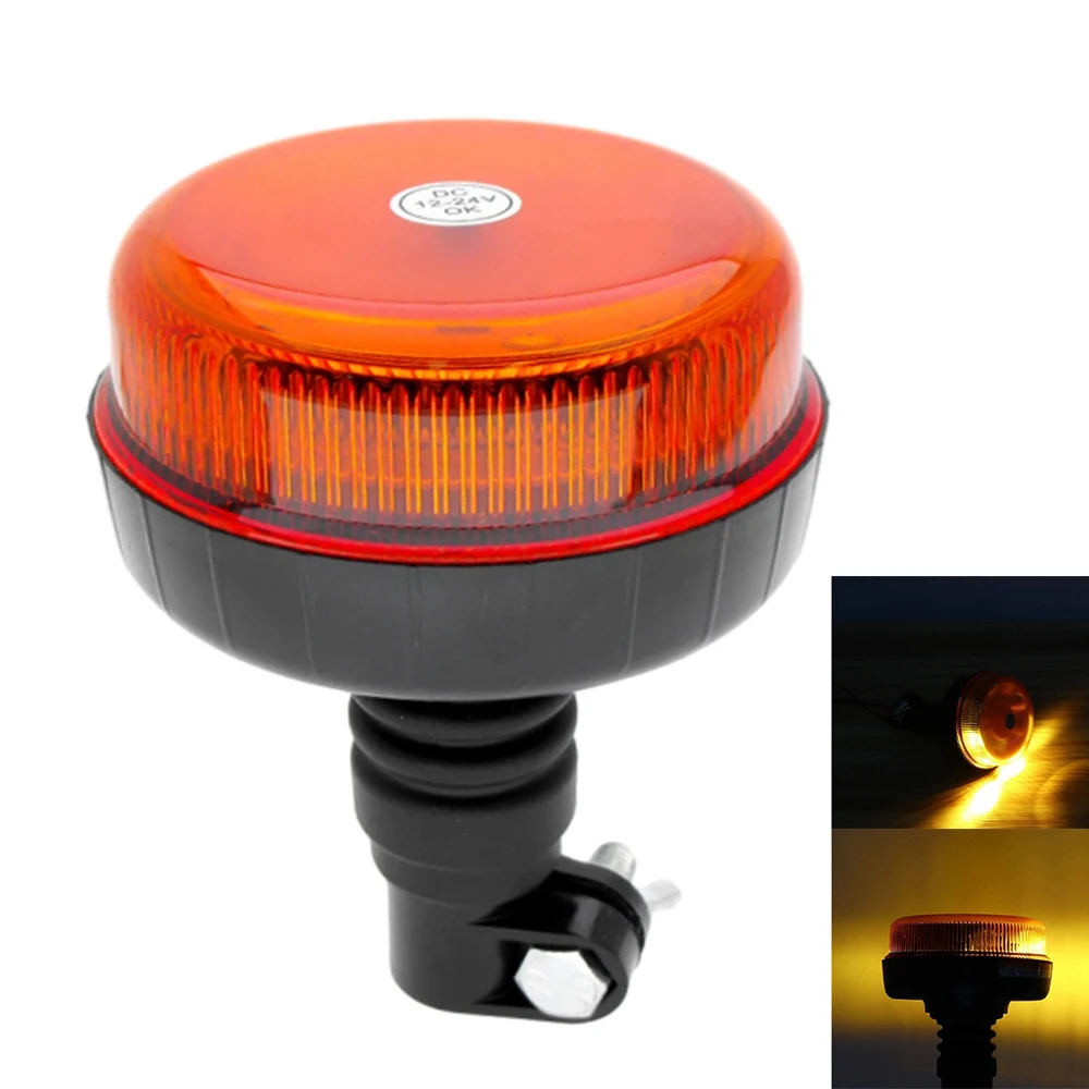 

12V 24V Waterproof Warning Emergency Strobe Light W/ Screws Flashing Beacon Rotating Police LED Car Truck Tractor Accessories