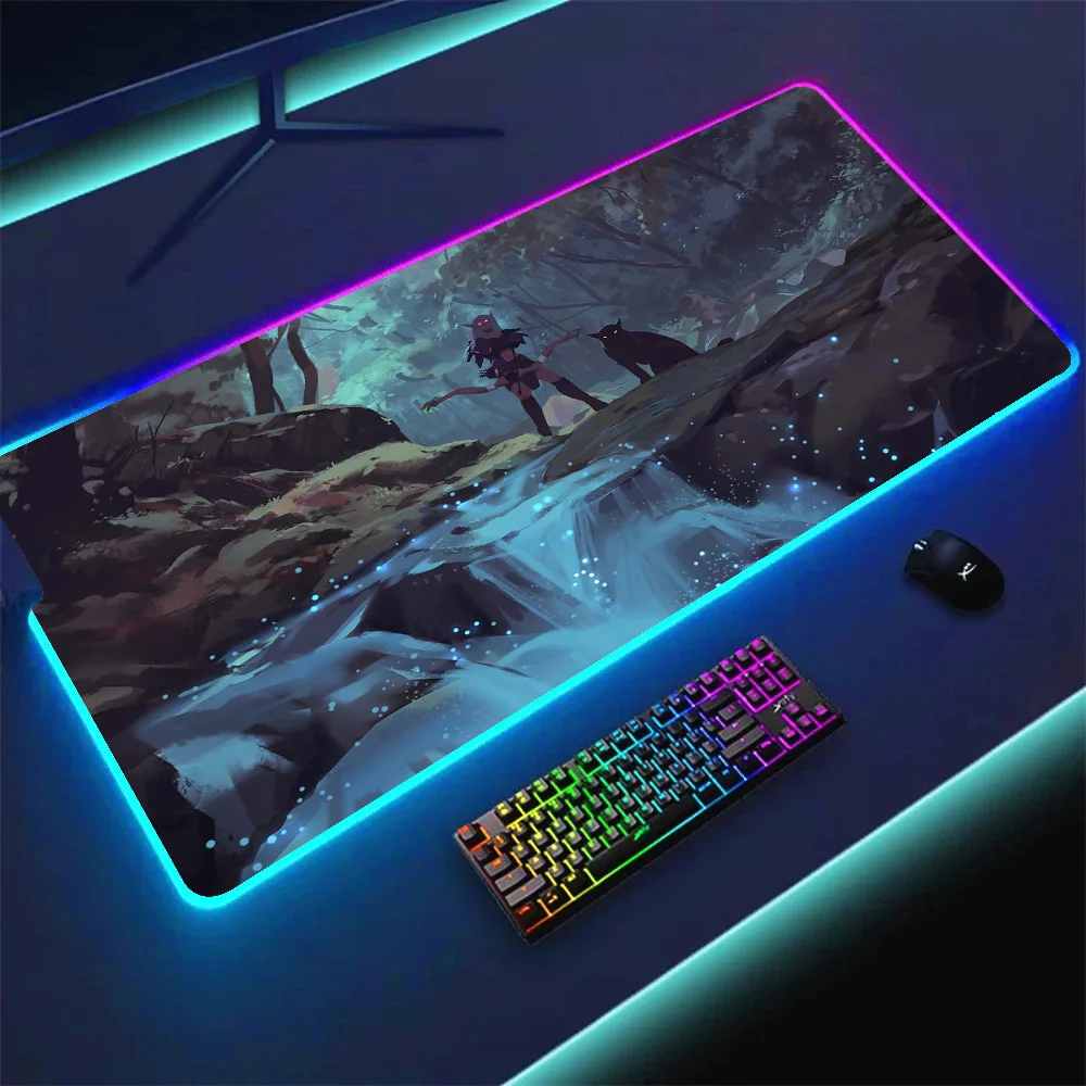 

Game World of Warcraft RGB Pc teclado Gamer Keyboard Mouse Pad Rubber Mousepad LED Glowing Mouse Rubber Gaming Computer Mausepad