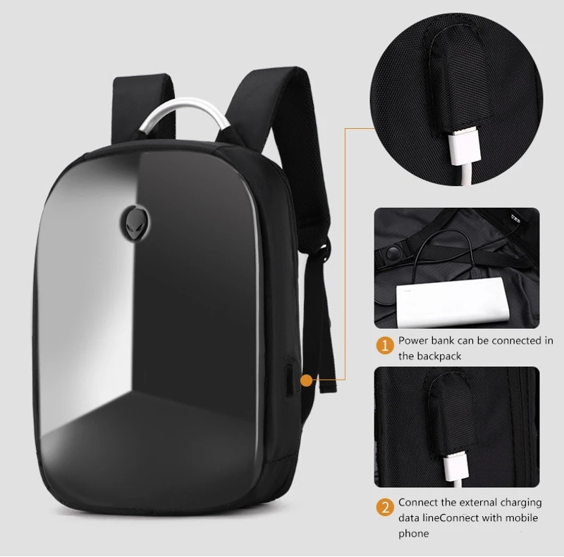 

Waterproof Men Backpack with Usb Charing Port Password Lock Laptop Bag Schoolbag