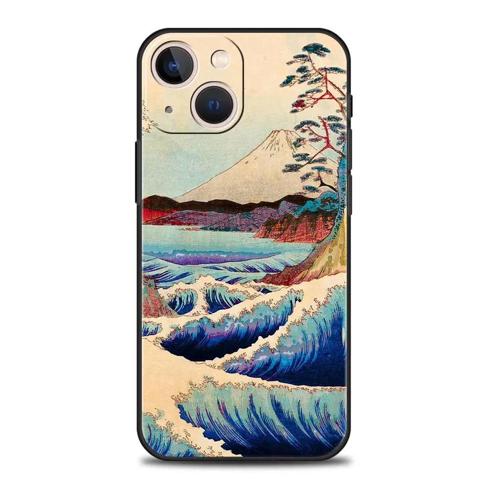 The Big Wave of kanagawa Phone Case For iPhone Apple 14 13 12 11 Pro Max Mini XR XS X SE 2020 7 8 Plus Cover Shell Coque Funda