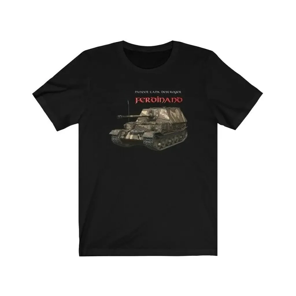 Ferdinand Heavy Tank Destroyer T-Shirt 100% Cotton O-Neck Summer Short Sleeve Mens T-shirt Size S-3XL