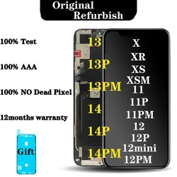 AAA Original Screen For IPhone XR 11 12 13 14 Pro Max Refurbish Lcd For Iphone X XS Max Display Panel Assembly True Tone