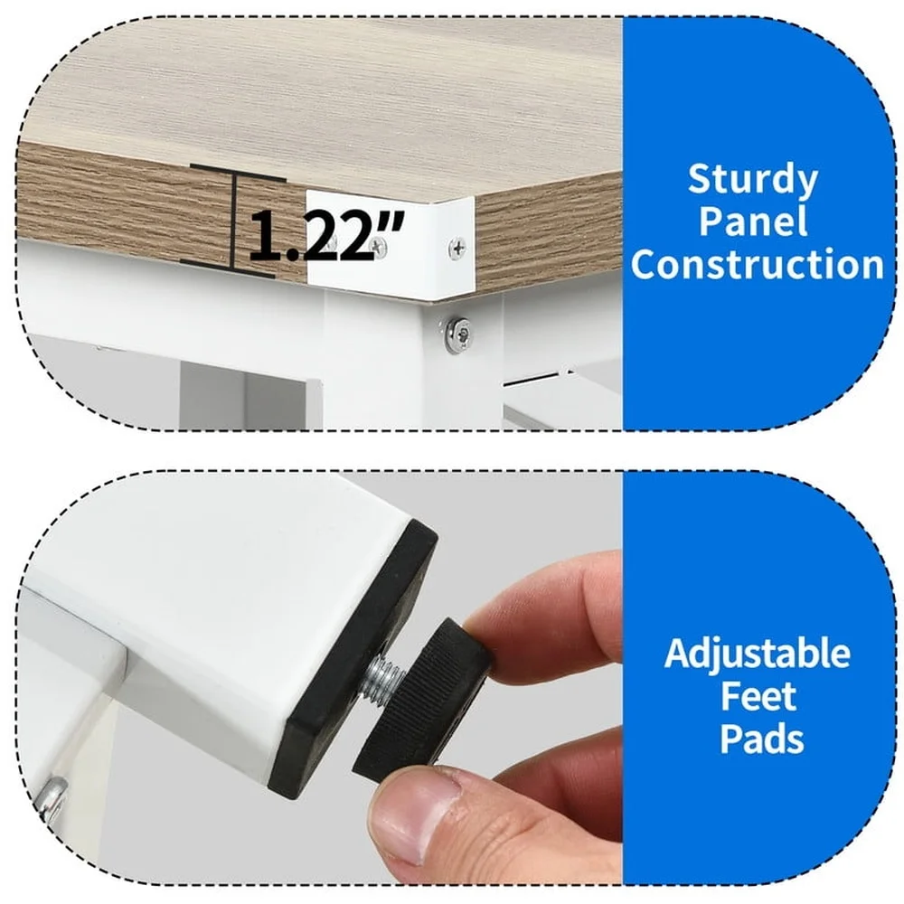 Square Wood Coffee Table with Storage Rustic Center Table Living Room Versatile Design Durable MDF Construction Easy Assembly