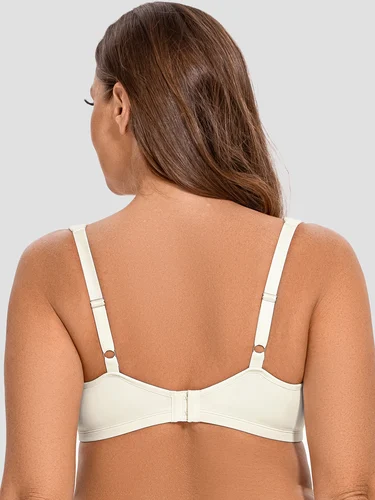 Imagen 2 del producto MELENECA-Sujetador con aros sin costuras para mujer, ropa interior sin forro, cómoda, talla grande