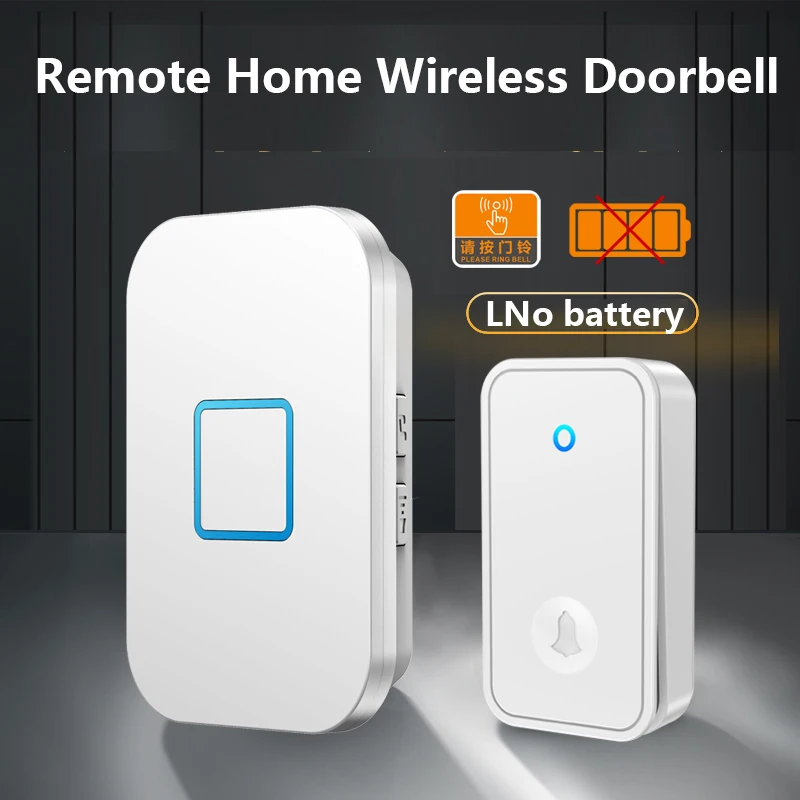 Wireless remote control doorbel 1V1 intelligent household remote doorbell, elderly pager, battery fre