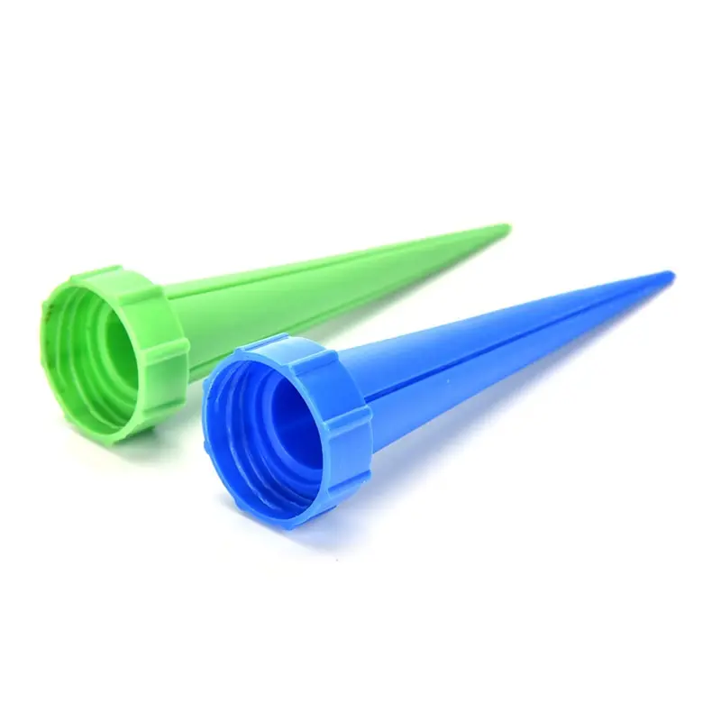 12 pçs automático jardim cone rega spike planta flor waterers garrafa sistema de irrigação cores aleatórias