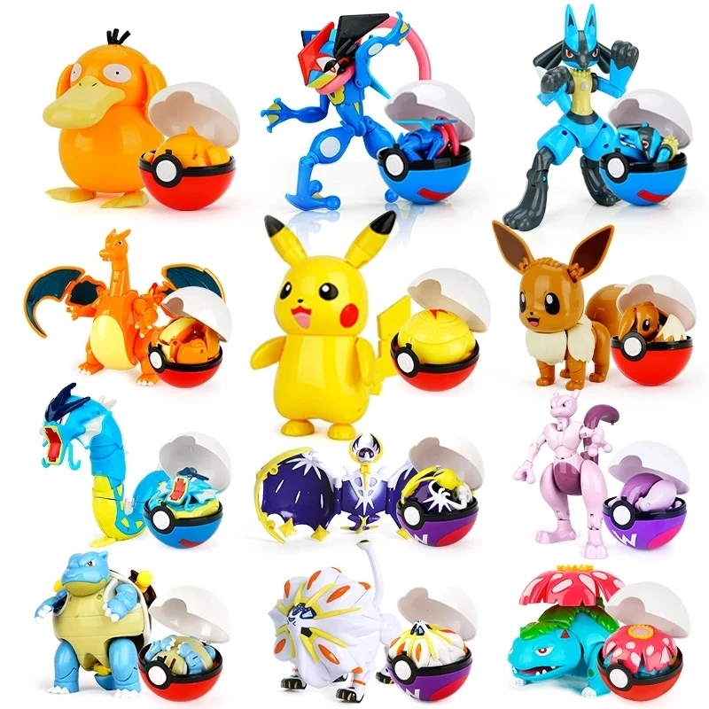 Pokemon Ball Variant Toys Model Pikachu Jenny Turtle Pocket Monsters Pokemones Action Figure Toys Children boy girl Gifts toys