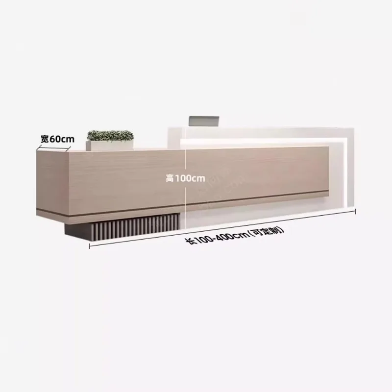 Customized Nordic Bar Counter Cashier Cabinet Modern Simple Elegant Reception Desks Glamour Aesthetic Mostrador Office Furniture