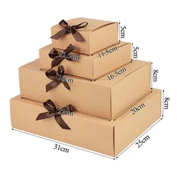 Multi Size Karft Paper Gift Box Event & Party Supplie Wedding Birthday Christmas Present Packaging Handmade Candy Chocolate Box