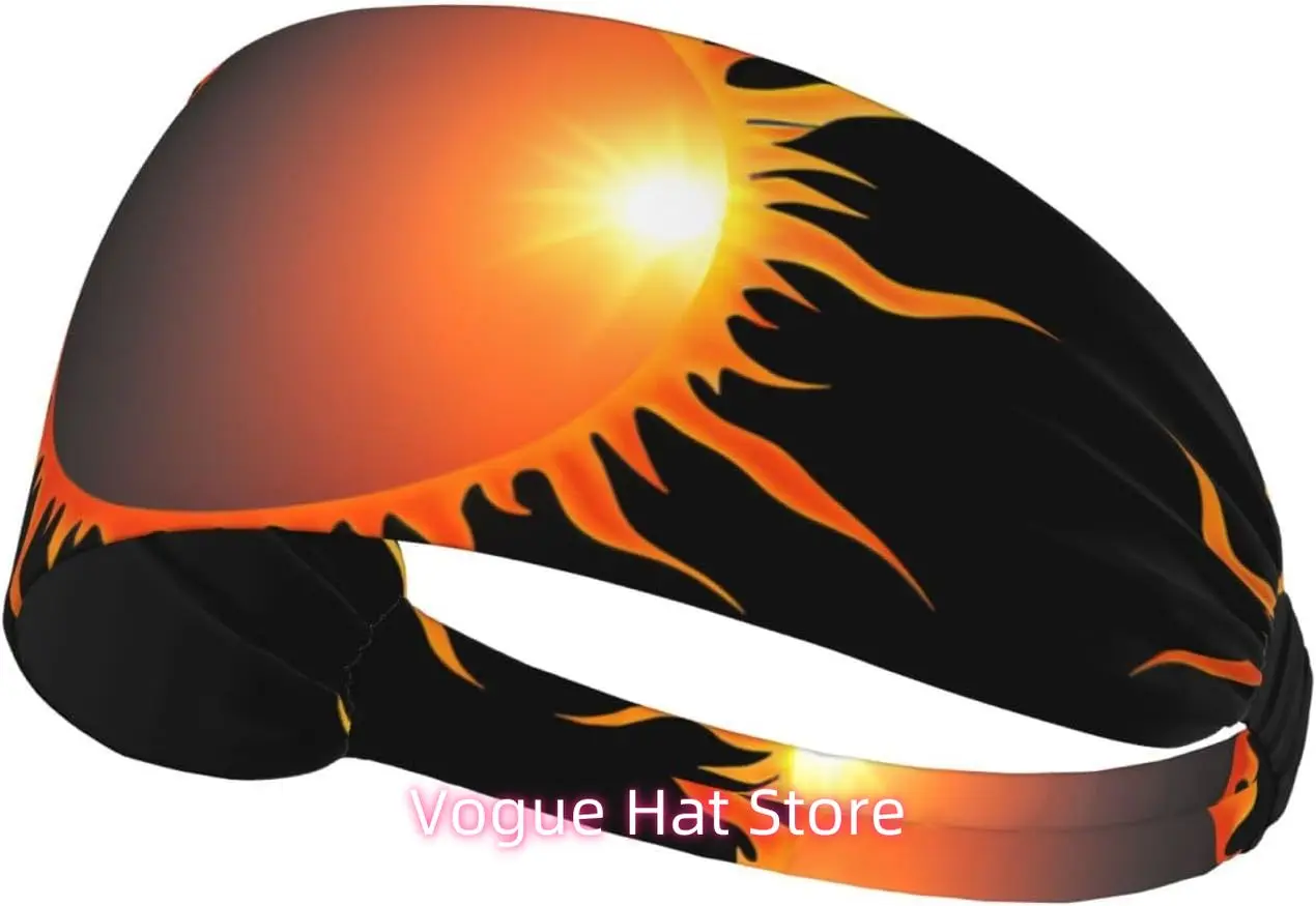 

Elastic Exercise Headband - Soft and Breathable Headband for Running, Cycling, Yoga, and More The hot Sun Pattern