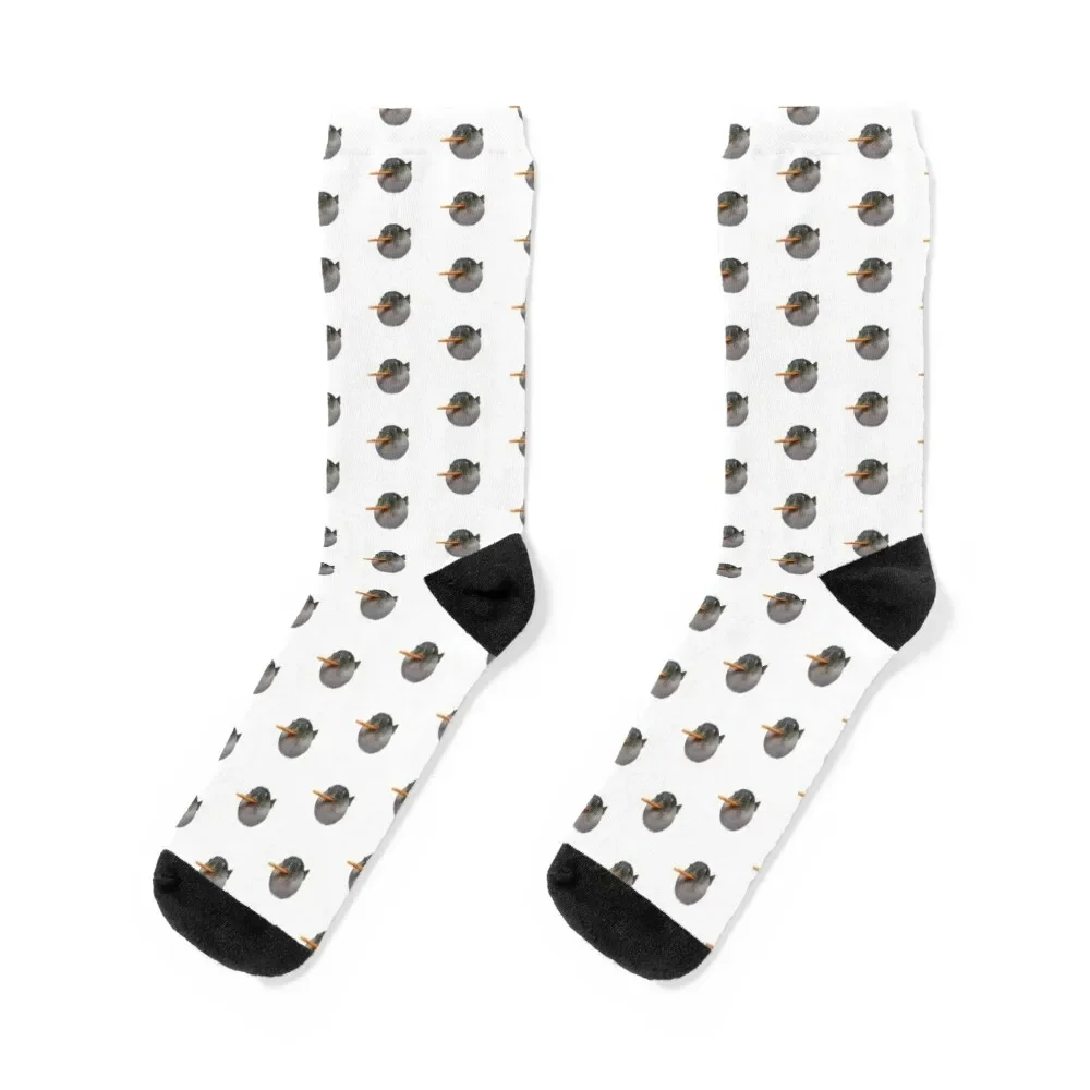 Pufferfish eating a carrot Socks japanese fashion Stockings compression Socks Woman Men's