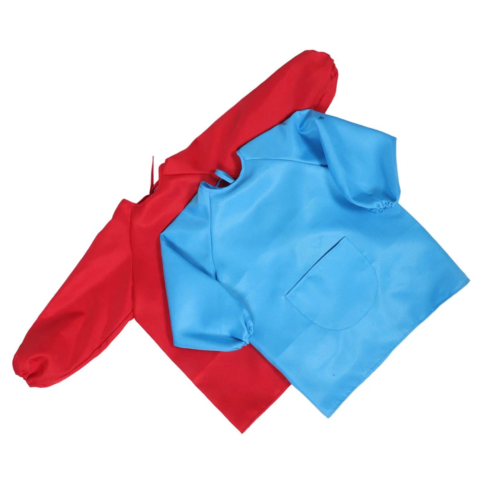 

2Pcs Kids Waterproof Long Sleeve Art Smocks Toddler Painting Cooking Crafting Gardening Aprons Clothes Protectors Size M