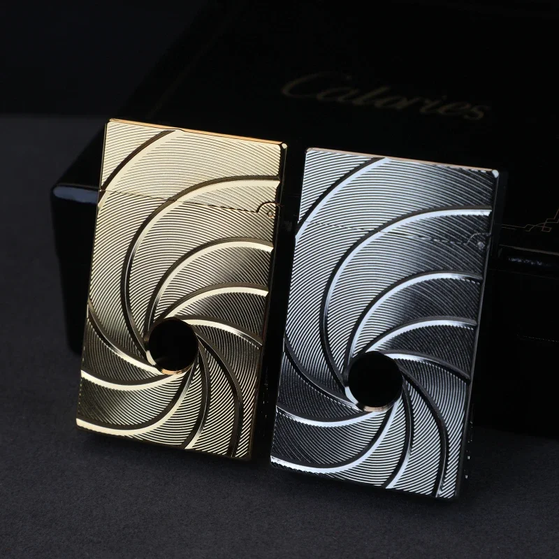 Original Luxury Gold Sound Cigarette Lighter Bright Sound Smoking Men Metal Gas Refillable Butane Flame Tobacco Lighters Gifts