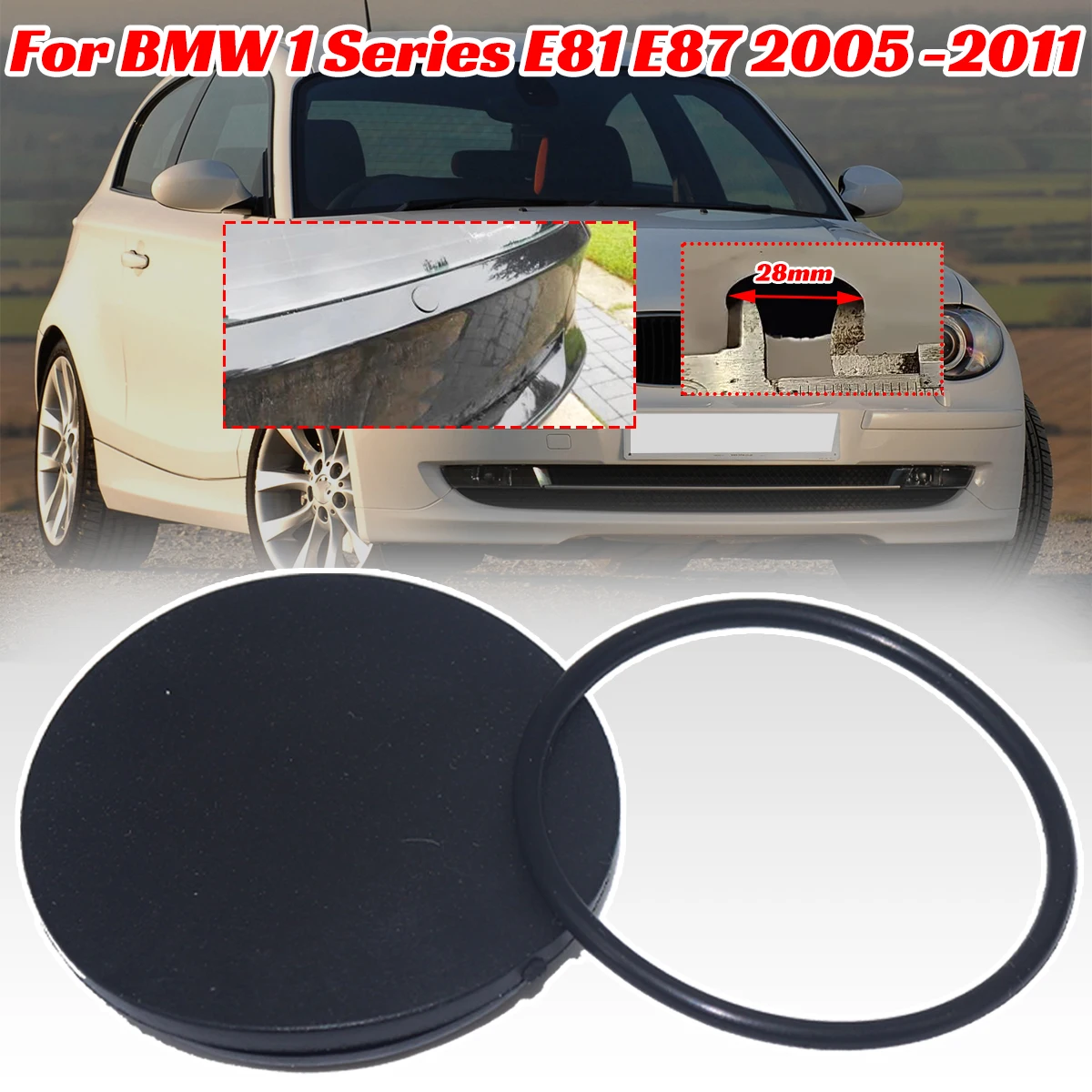 

For BMW 1 Series E81 E87 2005 - 2008 2010 2011 Car Rear Window Wiper Windshield Delete Bung Seal Blade Arm Cap 116/118/120/130 i
