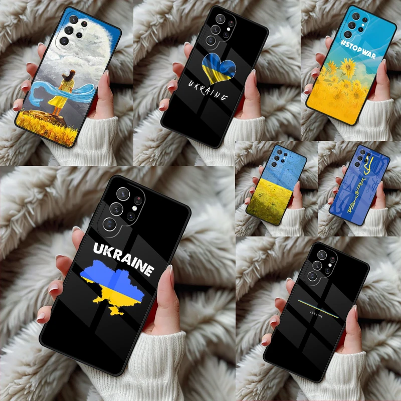 U/krain/e Map Flag ukranian Phone Case For Samsung Galaxy S24 S25 S26 Ultra S22 S23 Plus S21 S20 FE Note10 TPU Cover