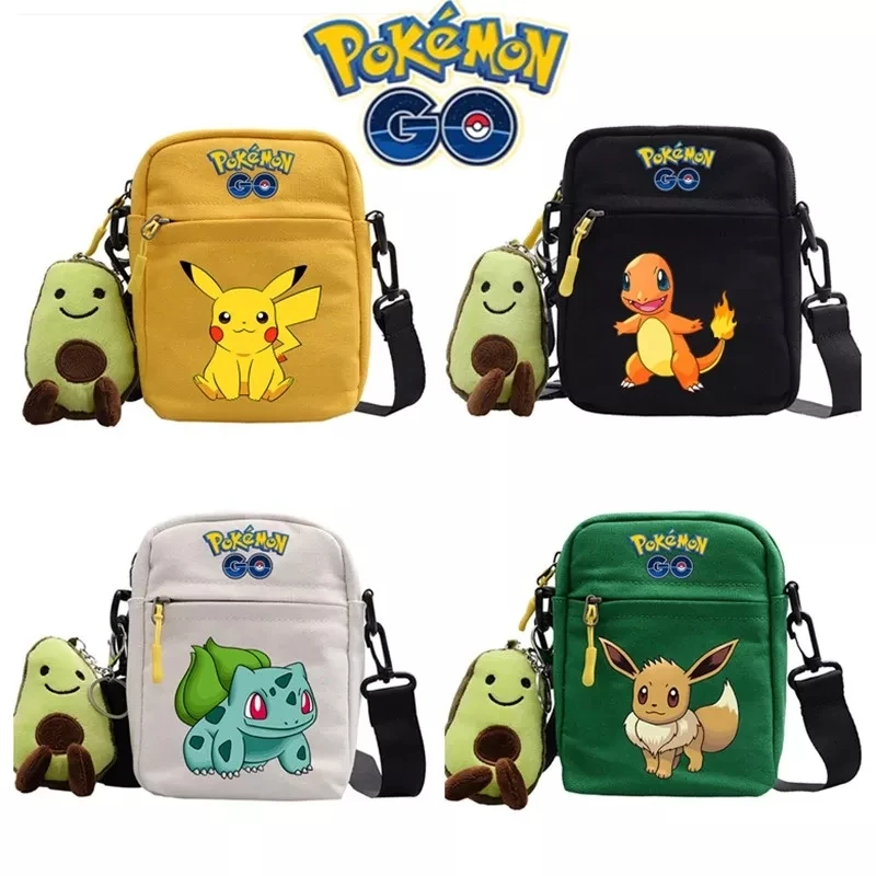 Pokemon Pikachu Anime Figure Print Small Square Bag Children Shoulder DiagonalT ravel Bag Men Women Backpack Christmas Gifts