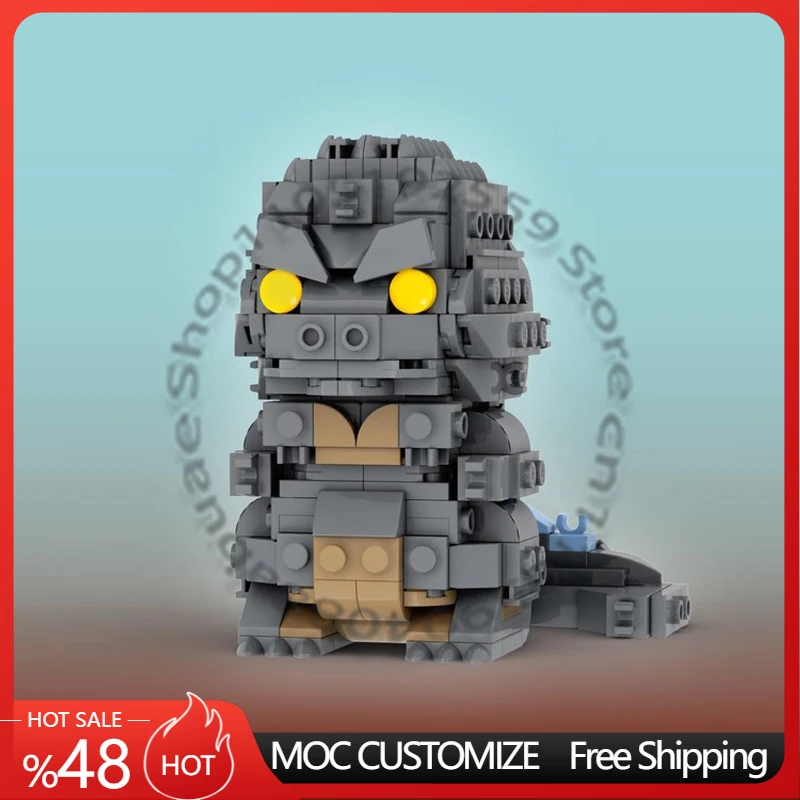 

Набор из 409 деталей: Кукла с большой головой в стиле Brickheadz, MOC, модульная сборка, DIY, игрушки для мальчиков, подарки на праздники для детей и взрослых