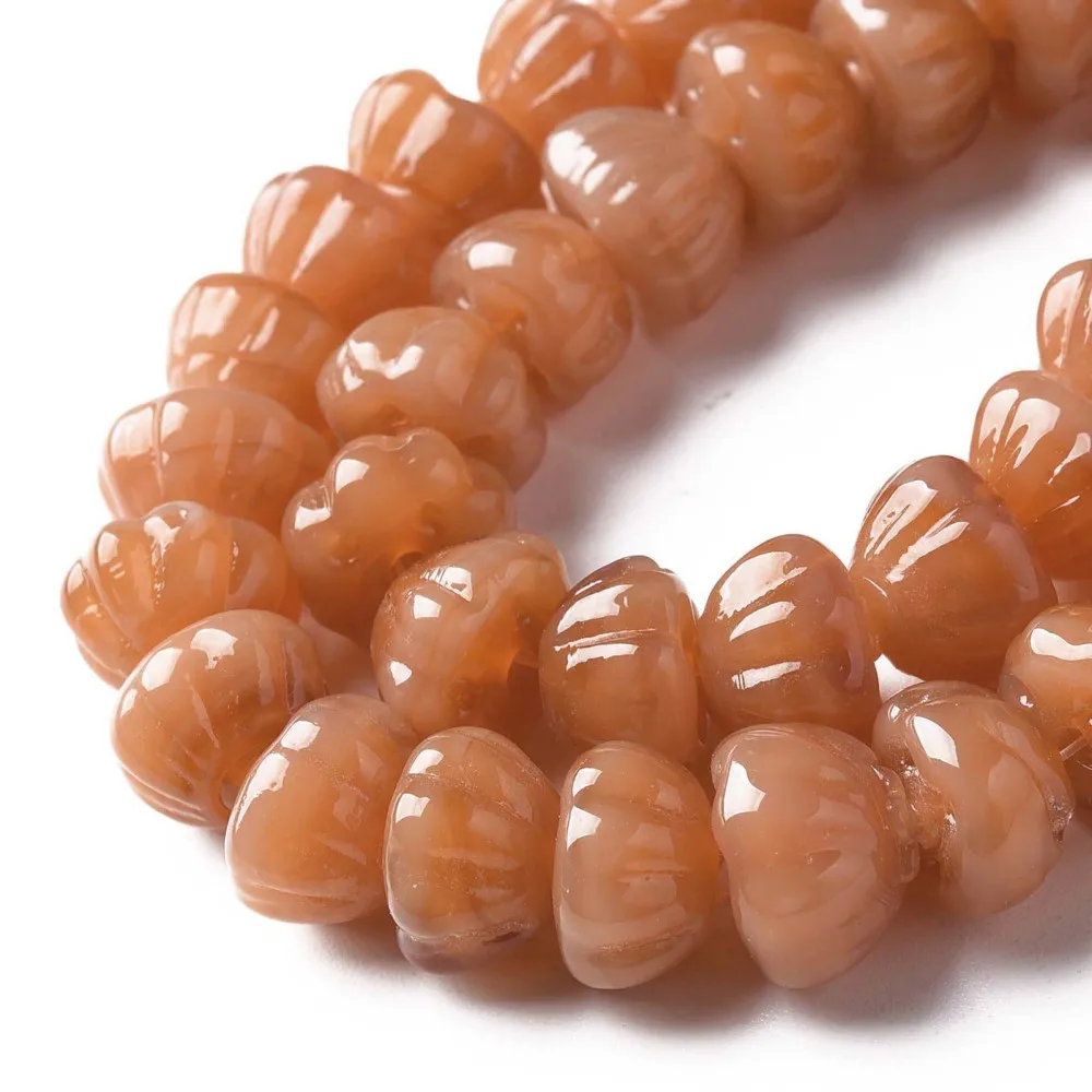 about 60pcs/strand Lampwork Pumpkin Beads Strand for Halloween Theme Handmade DIY Beads bracelet necklace earring crafts decor