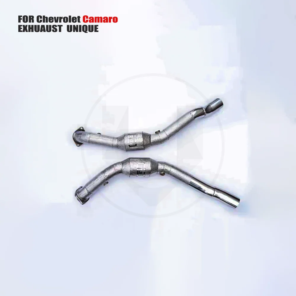 

UNIQUE Exhaust Manifold Downpipe for Chevrolet Camaro 3.6T Car Accessories With Catalytic converter Header Without cat pipe