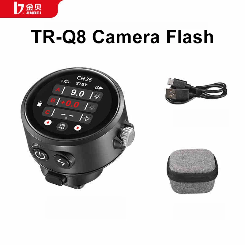 

JINBEI TR-Q8 TTL HSS Wireless Flash Trigger Transmitter with OLED Touch Screen For Canon Nikon Fuji Sony Panasonic Olympus