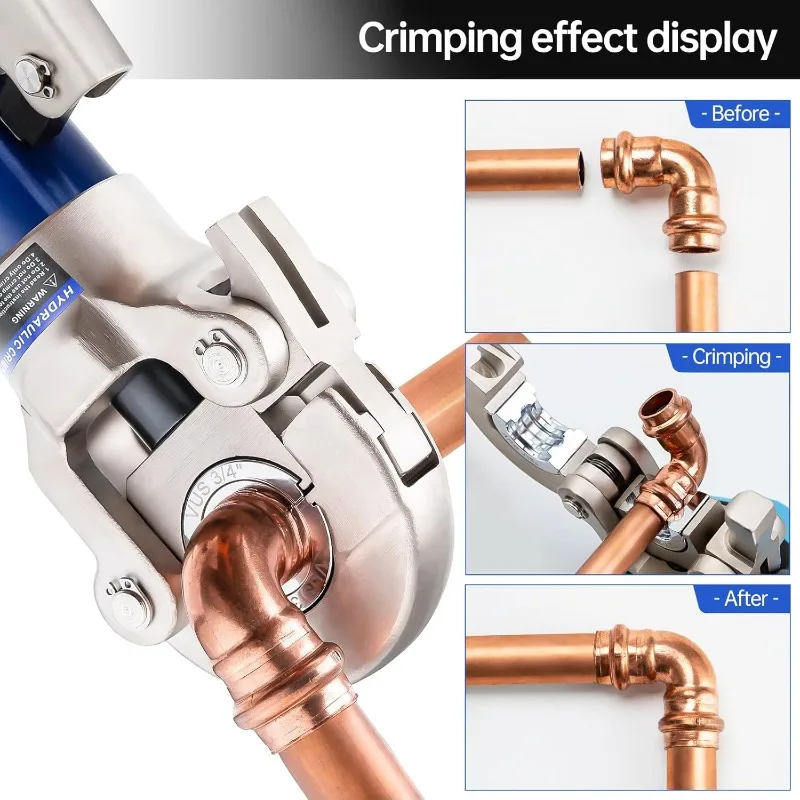 ท่อทองแดงอุปกรณ์ไฮดรอลิกท่อ CRIMPING TOOL 1/2 ",3/4" และ 1 "ขากรรไกรทองแดงท่อกด Crimper คีมกด,Wi