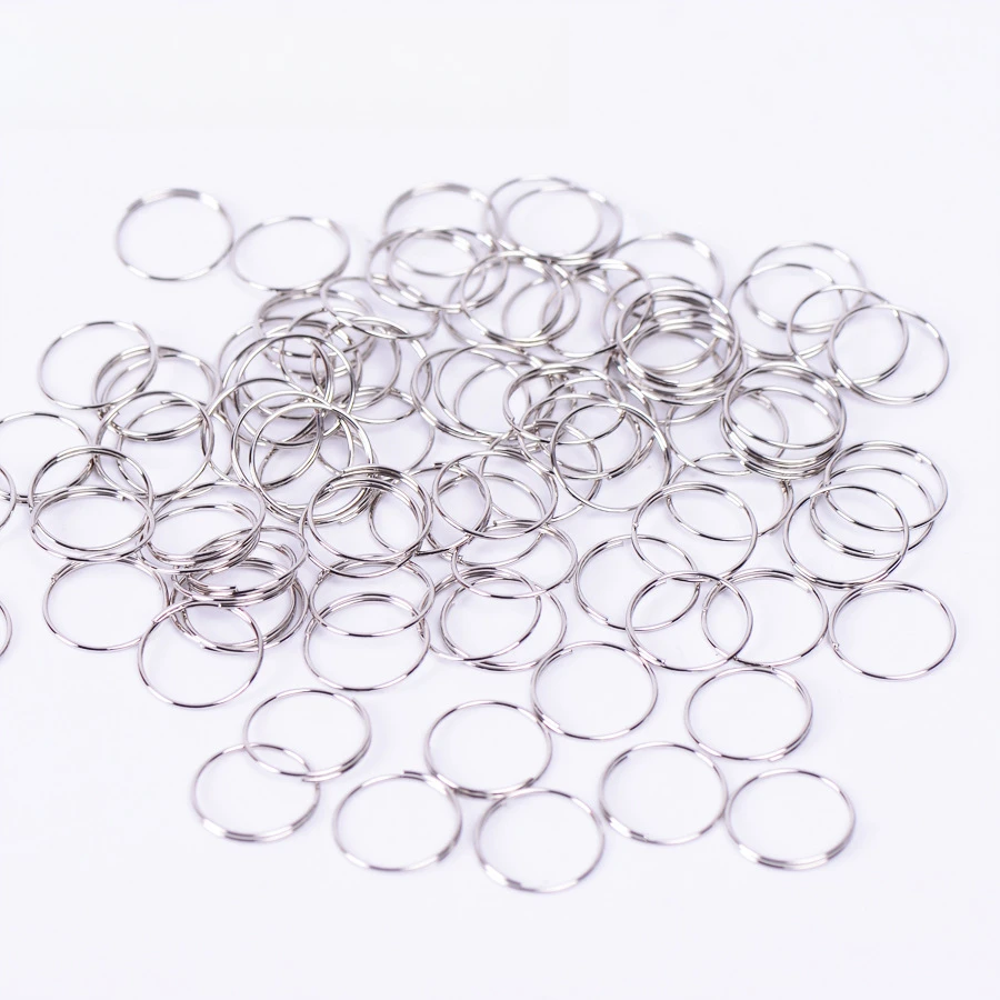 

100pcs 12/14/16mm Stainless Steel Ring Connecting Crystal Bead Curtain Door Partition Jewelry Material Crystal Lamp Accessories