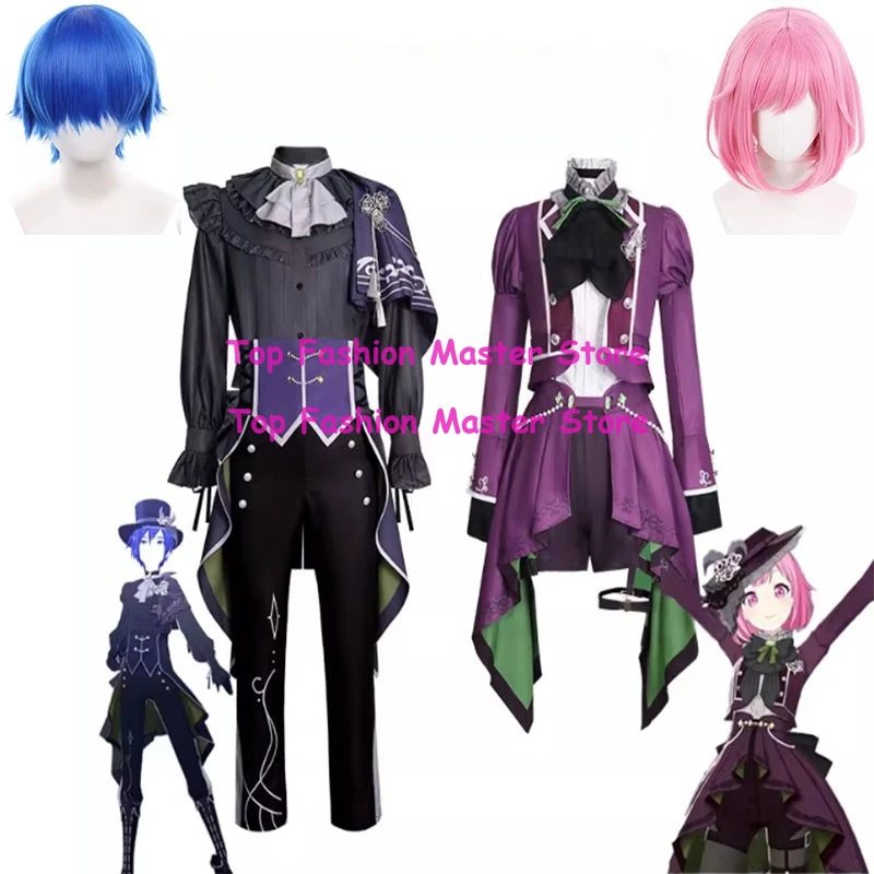 

Project Sekai PJSK Otori Flash Cosplay Costume Kaito Brothers Purple Gothic Uniform Halloween Party Outfit