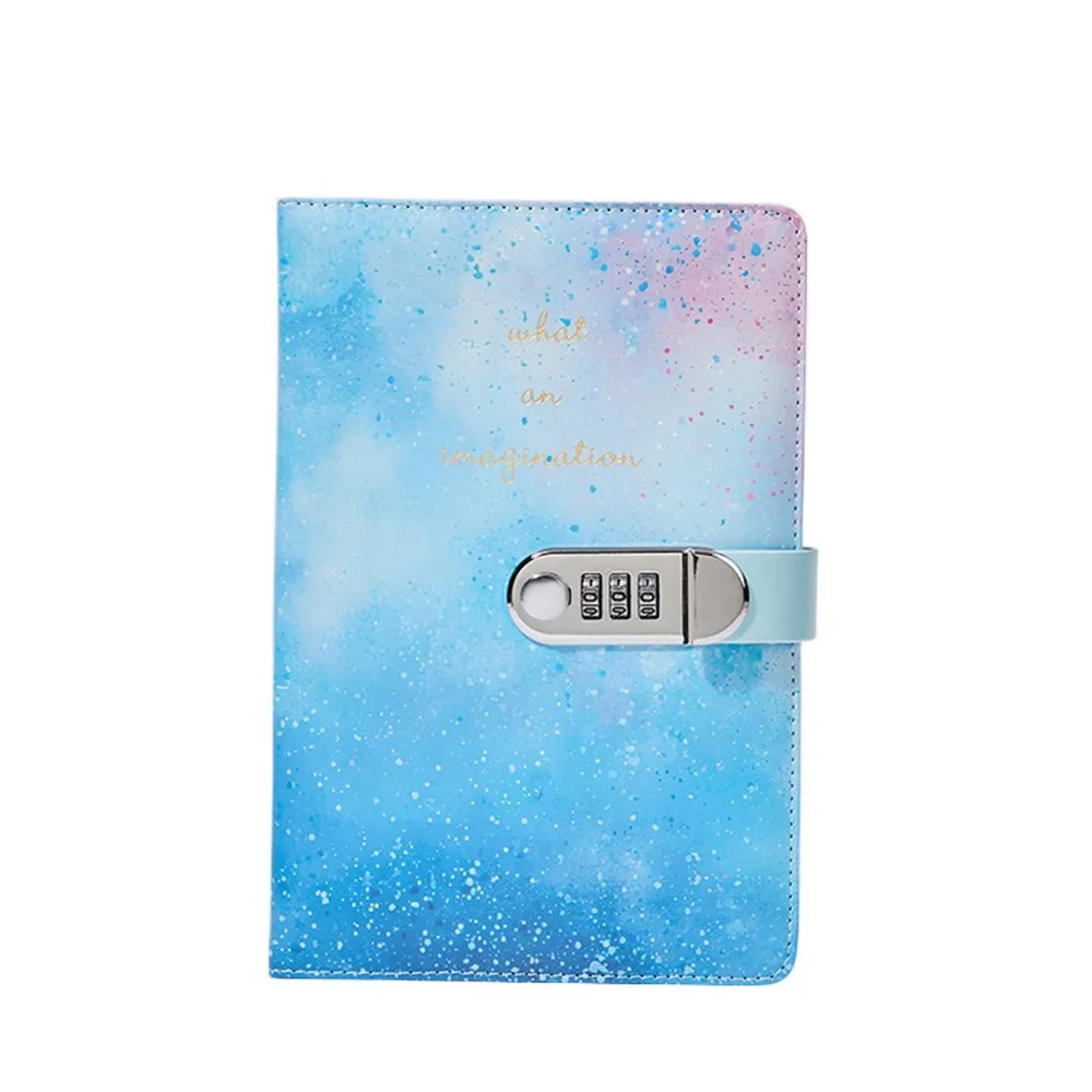 

240 Pages A5 Journal Notebook Thickened Protecting Secrets Password Book with Lock PU Leather Waterproof Student Notepad Student