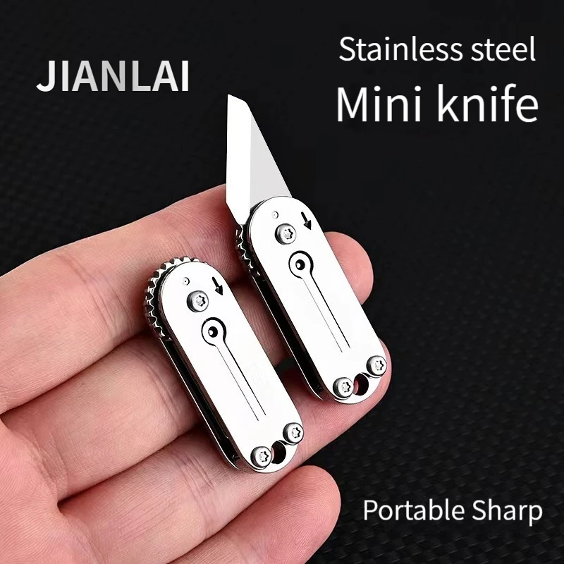 Cute Stainless Steel Mini Knife Portable Pocket Knife Pocket Knife Keychain Pendant Unpacking Express Knife  utility knife