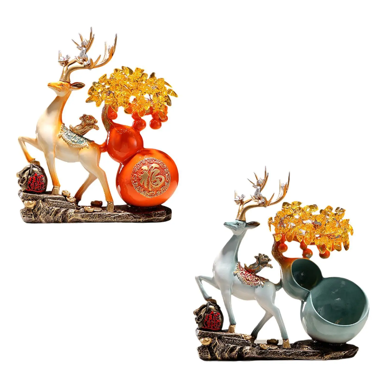 

Deer Sculpture Home Decoration Resin Deer Ornament for Cabinet Shelves Home