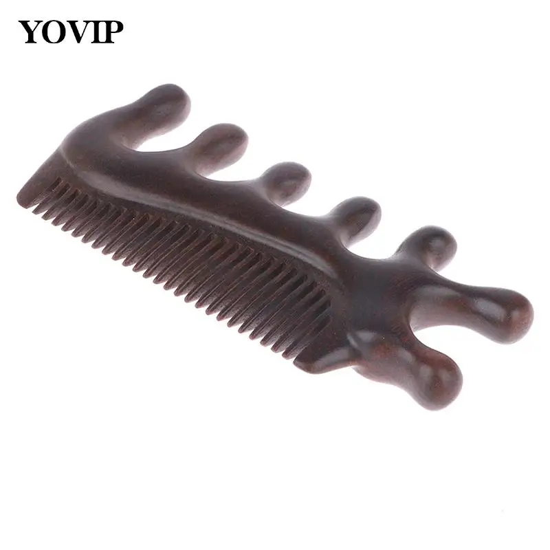 

3 In1 Body Meridian Massage Comb Sandalwood Five Wide Tooth Comb Acupuncture Therapy Blood Circulation Anti-static Hair Comb