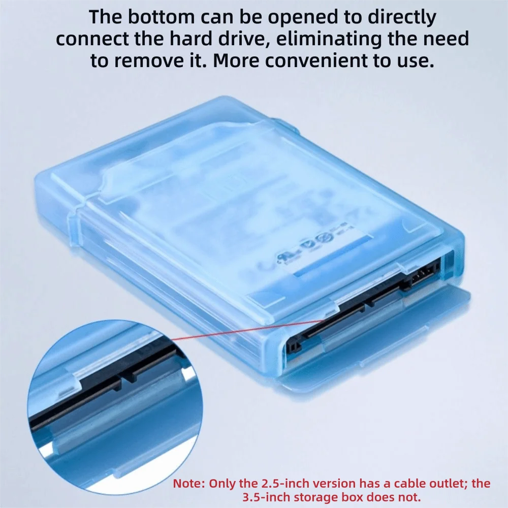 Storage Case Shockproof HDD Storage Box 2.5 Inch Plastic External Hard Drive Storage Box 3.5 Inch IDE SATA Storage Box