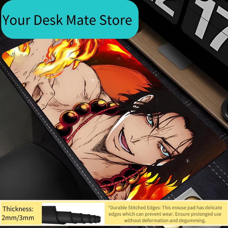 

Коврик для мыши One Piece Ace, игровые аксессуары в стиле аниме, коврик для мыши для геймеров, полный комплект для ПК, коврик для клавиатуры, настольный коврик Varmilo