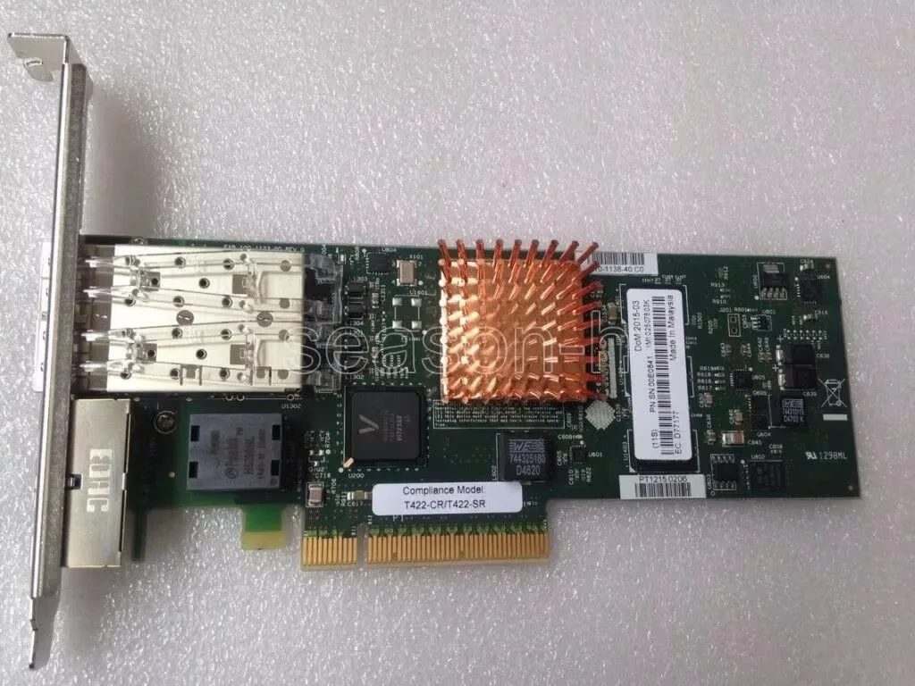 

00E0841 PCIe2 (x8) 4-Port Ethernet Adapter 2x 10GB SFP+ CCIN 2B43 5745 adapter card