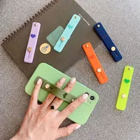 Universal Silicone Push Pull Grip Wrist Band Holder Phone Stand Candy Color Wrist Band Phone Holder Bracket Phone Accessories