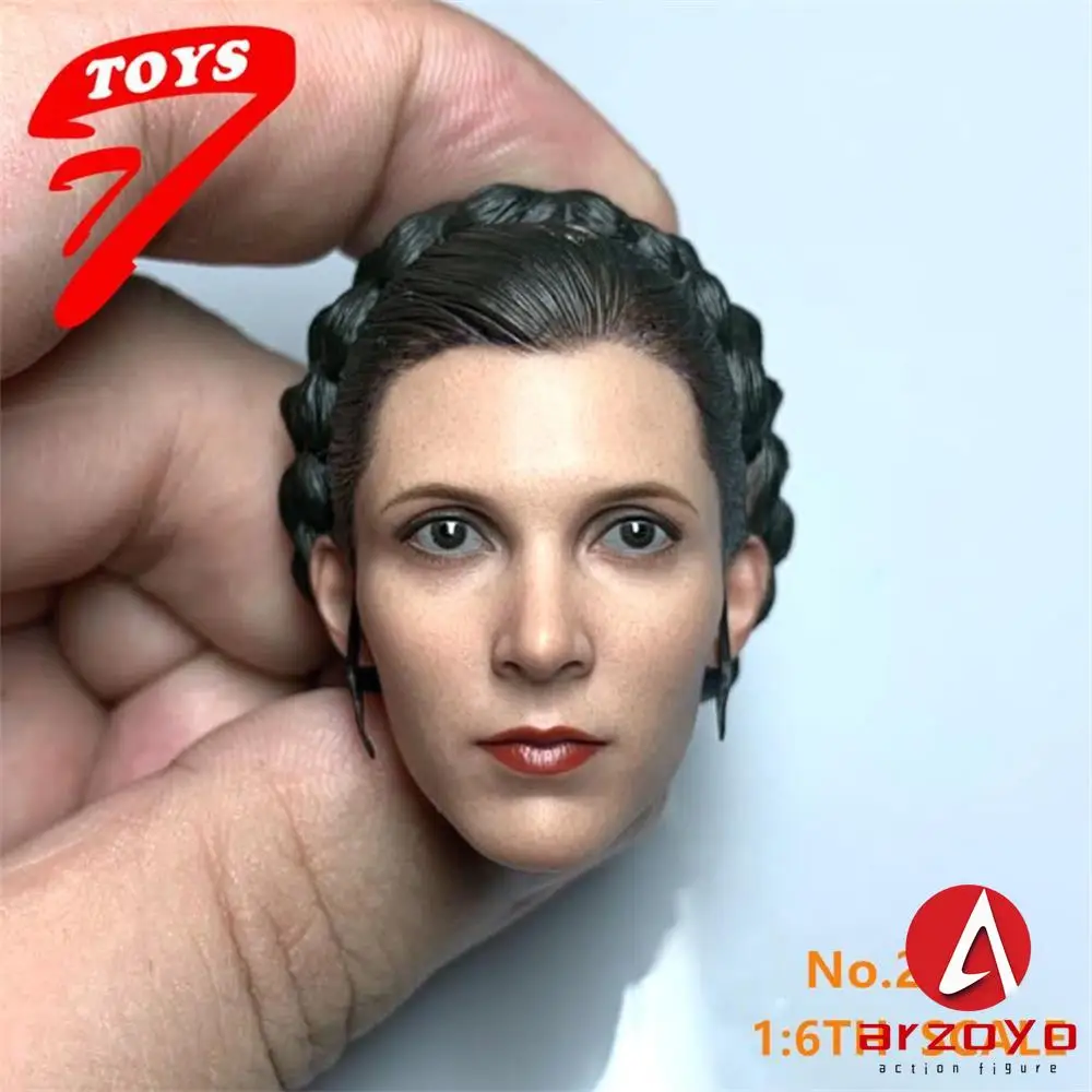 1/6 Prinses Leia Head Sculpt Carrie Fisher Head Carving Model Fit 12 ''Vrouwelijke Action Figure Body