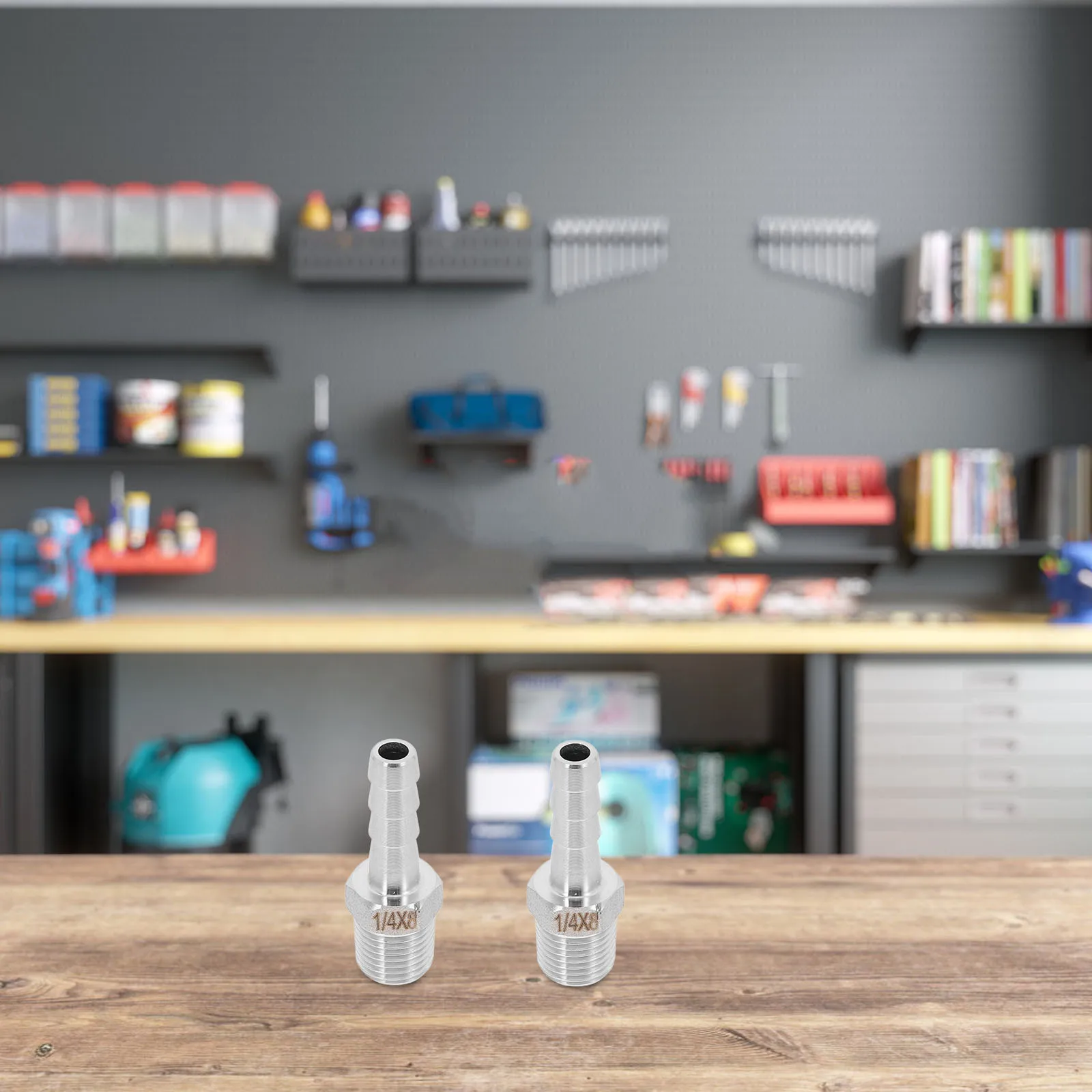 

2 Pcs Stainless Steel Hose Barb Connector Barbed Fittings Connectors Adapter Accessories for Air