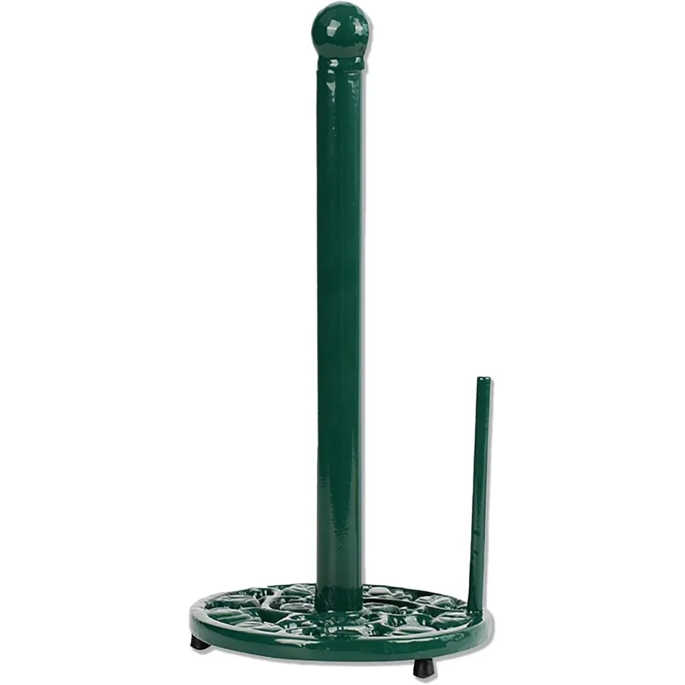 

Vintage Pumpkin Pattern Cast Iron Paper Towel Holder with Weighted Base for Kitchen Bathroom Countertops, Green