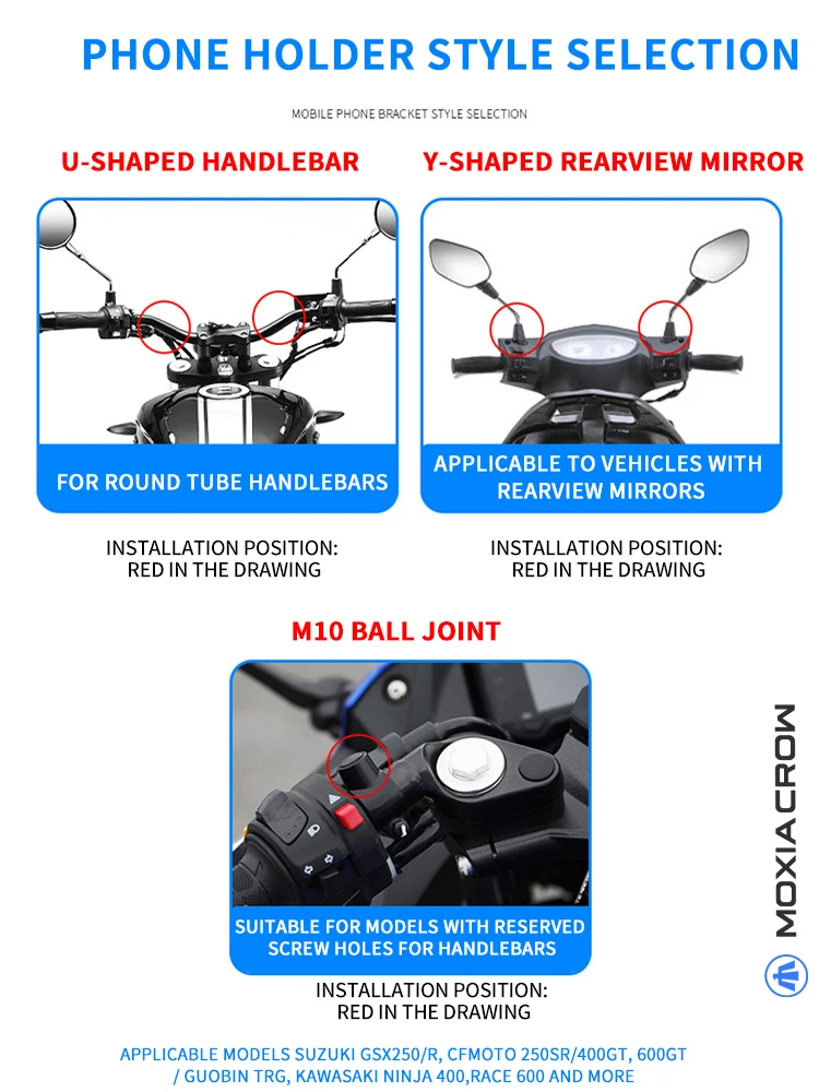 Motorcycle Mobile Phone Holder Wireless Charging For  Aprilia GPR250R APR250 rs660 RS125 RS250 Handlebar Bracket